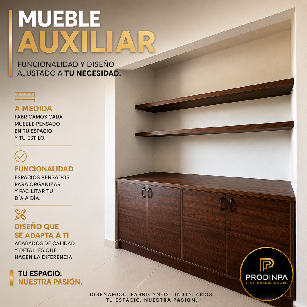 Mueble Auxiliar, aprovechando cada espacio de tu hogar