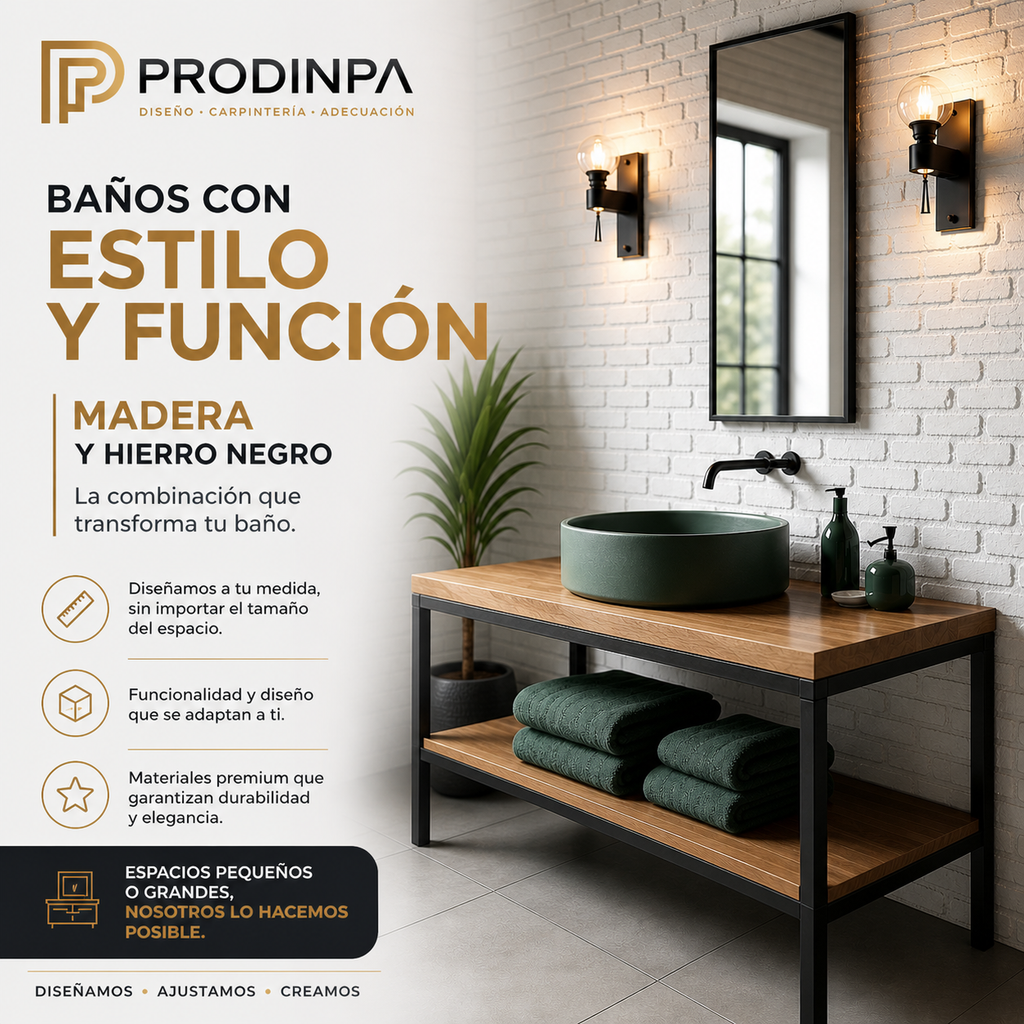 BAÑOS -Adecuamos el espacio y los detalles