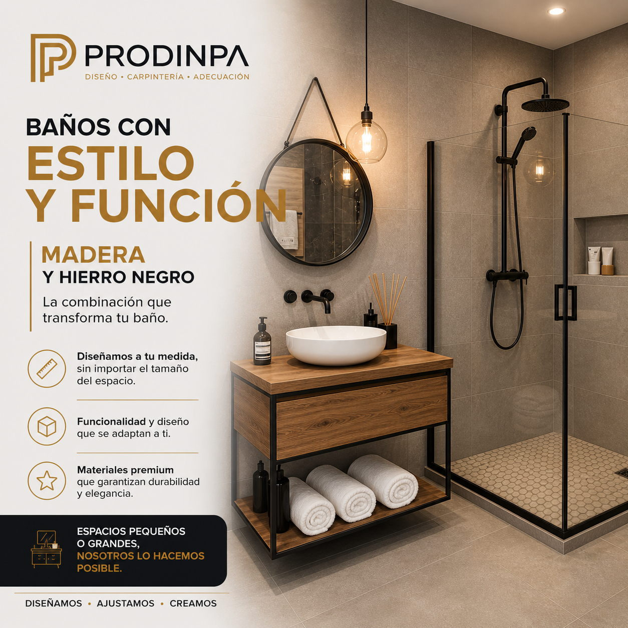 BAÑOS -Adecuamos el espacio y los detalles