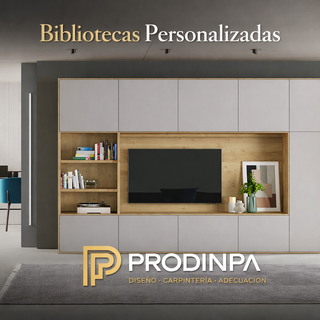 Bibliotecas Personalizadas PRODINPA | Diseño Moderno y Funcional a Medida